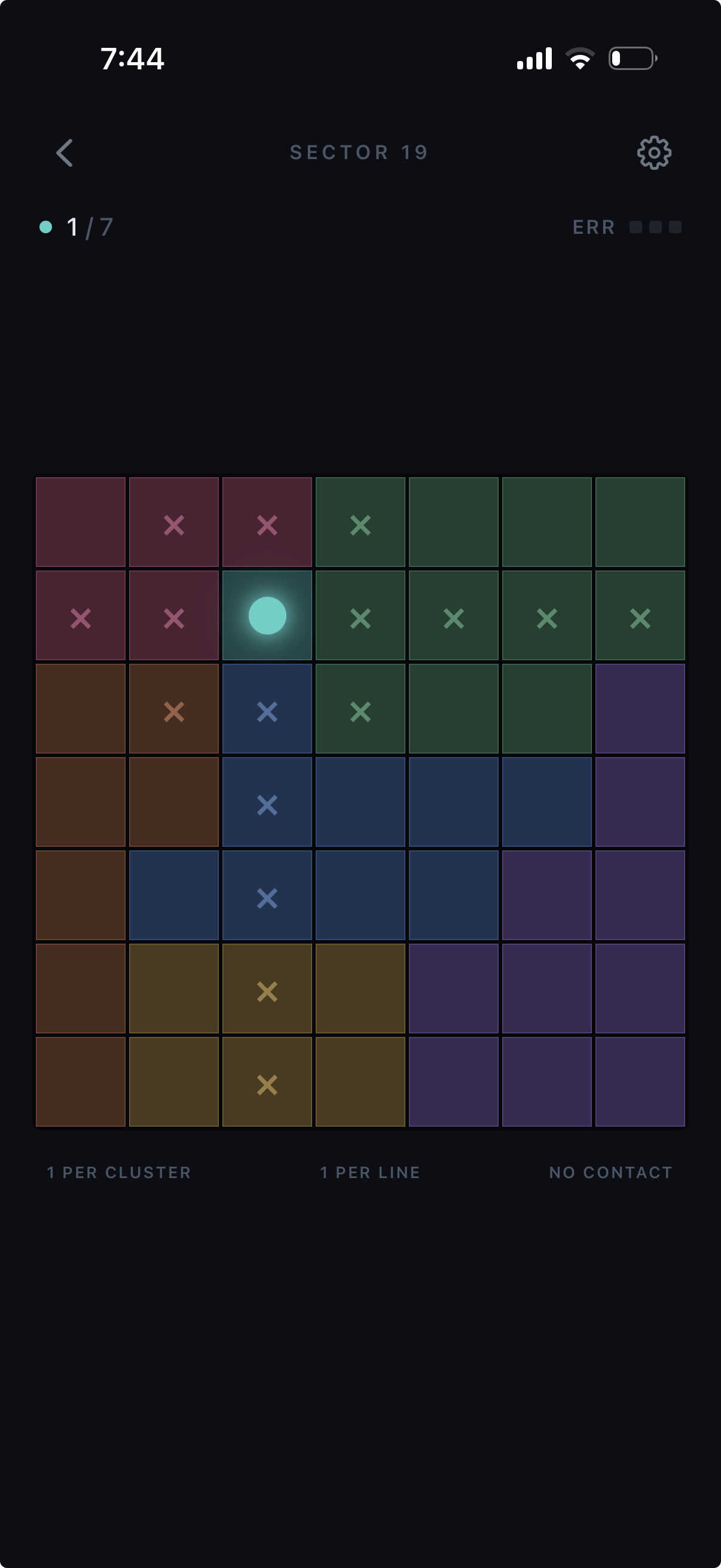 A Latch puzzle in progress — Sector 19
